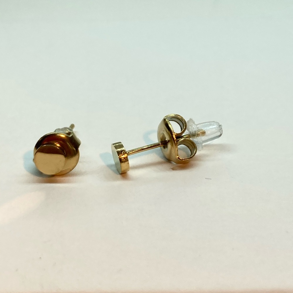 Stainless Steel Gold Delicate Earrings - Picture 4 of 4